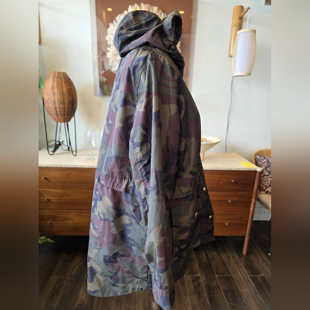 J. Crew Womens Camo Windbraker Sz L - Picture 4 of 8